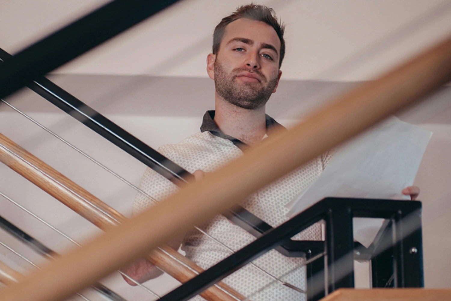 Two businessmen having a smartphone